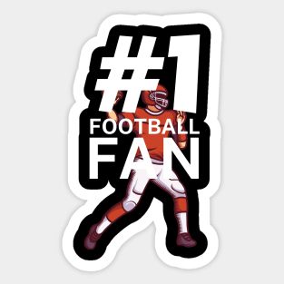 #1 Football fan Sticker